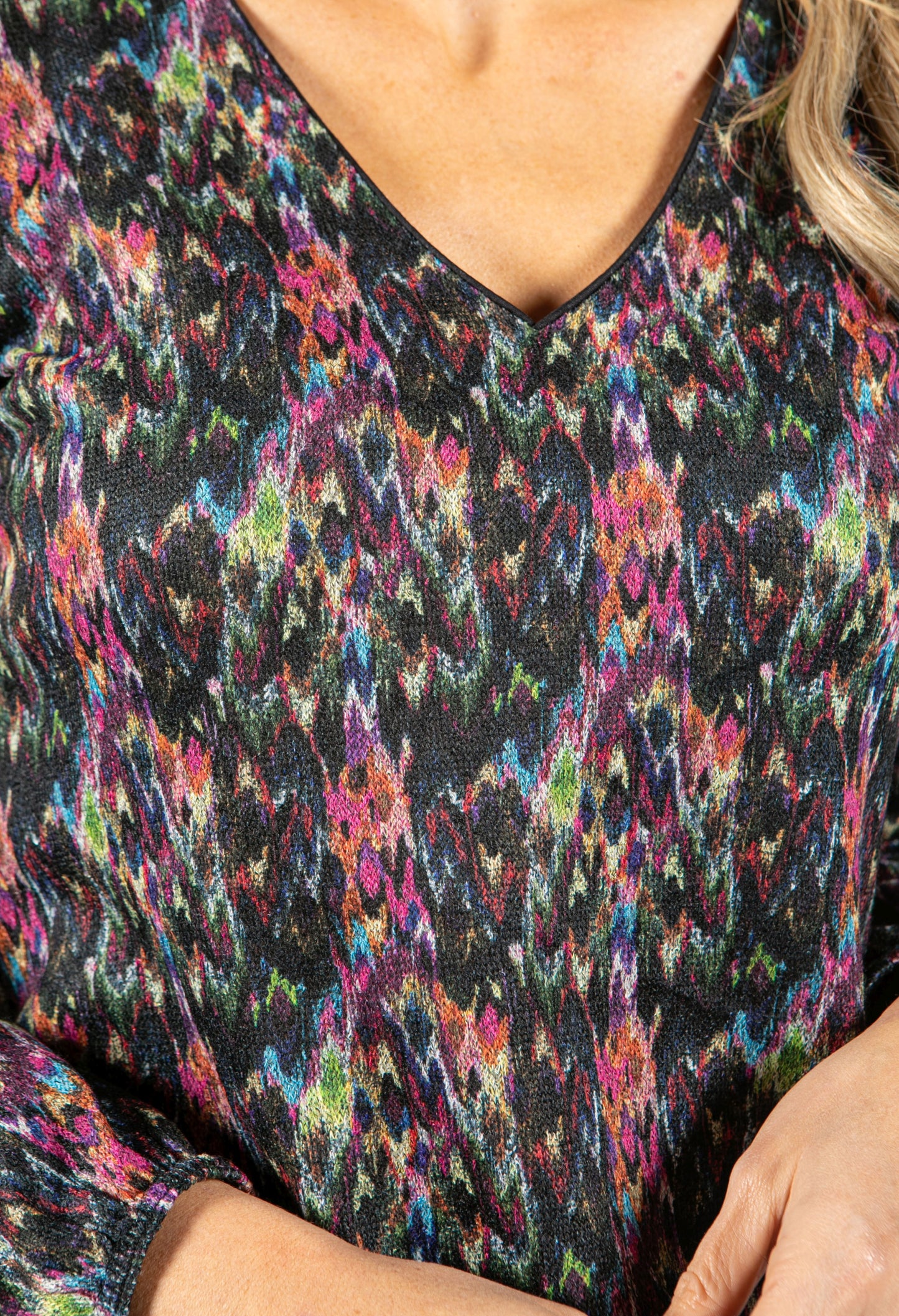 Abstract Colour Print Top