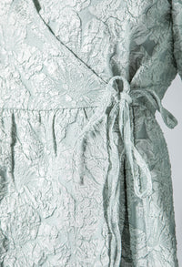 Textured Short Wrap Dress