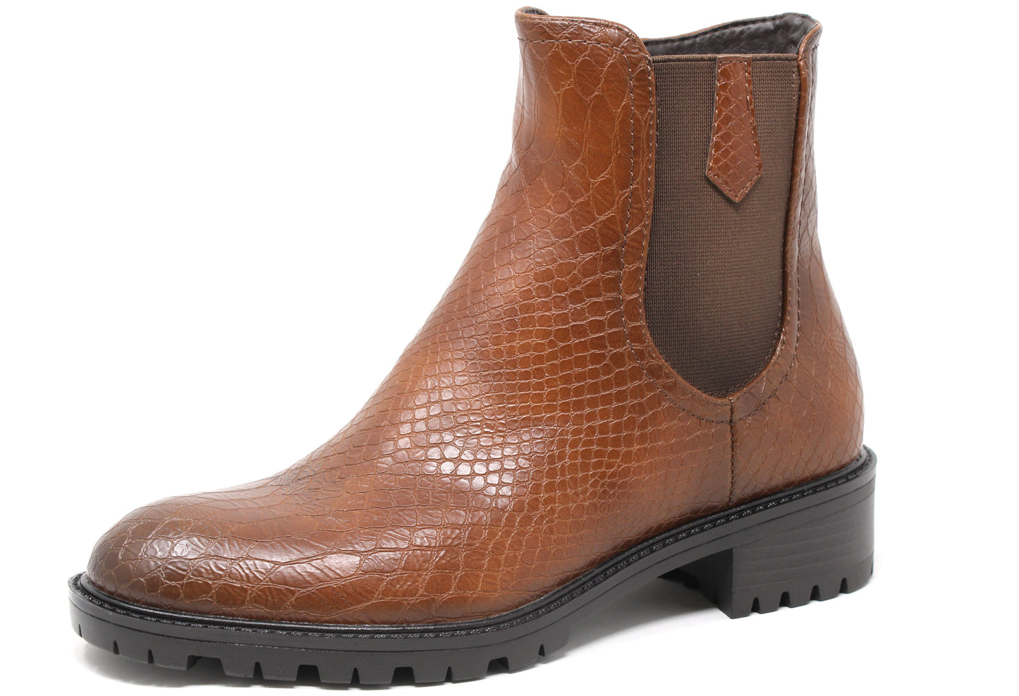 Snake Leather Look Boot