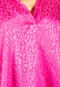 Cheetah Print Silk Feel Blouse