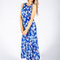 Tropic Floral Dress in Royal Blue