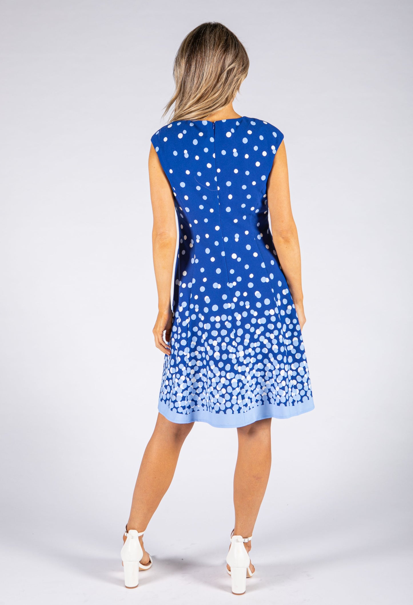 Deep Blue Dotted Dress