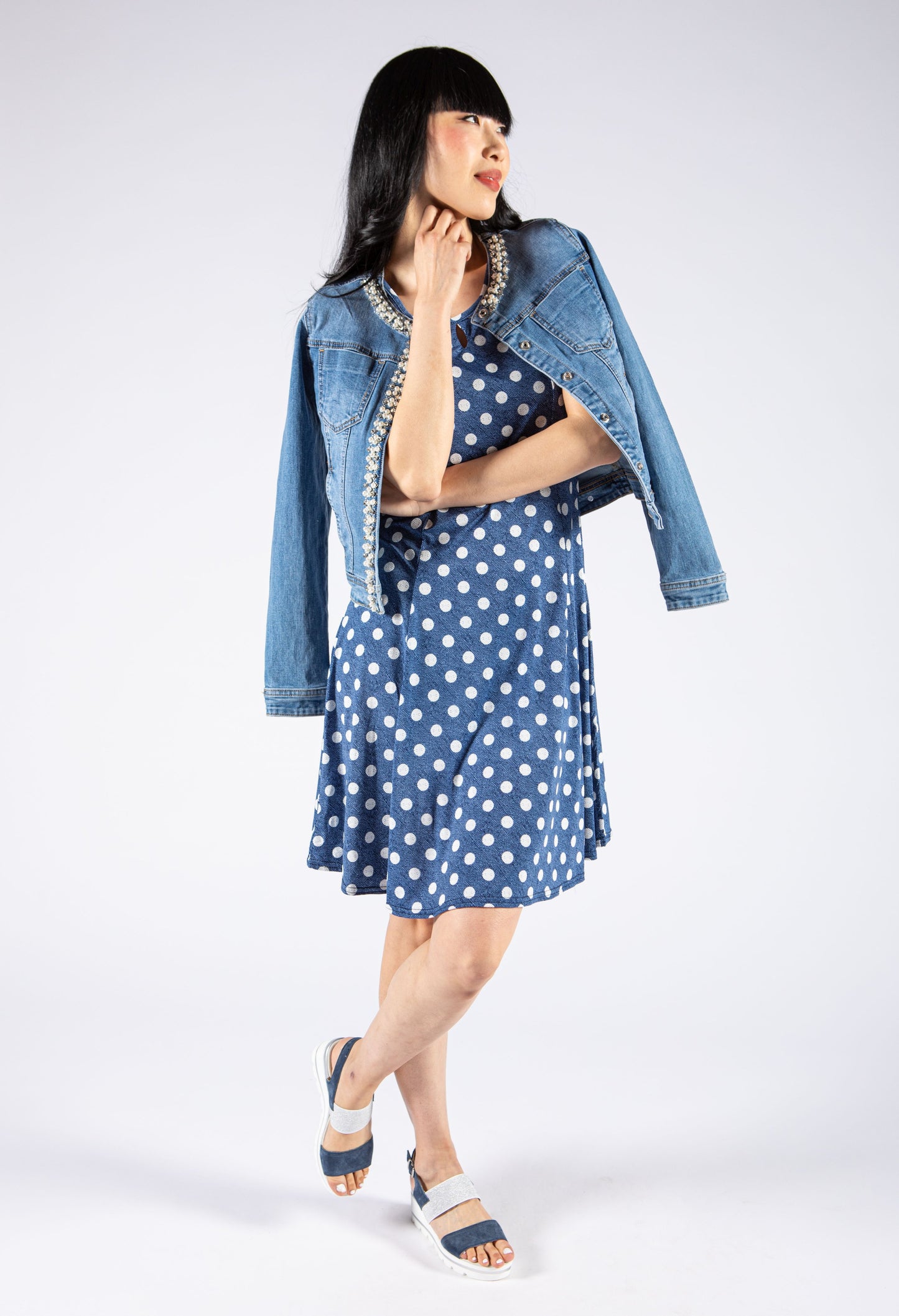 Polka Dot Fit and Flare Dress