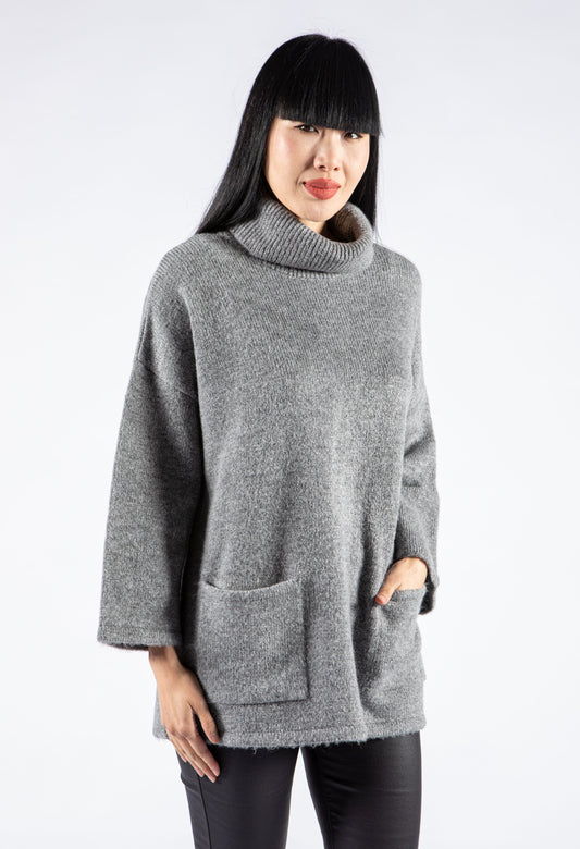 High Neck Pullover Knit