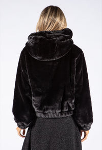 Hooded Faux Fur Coat