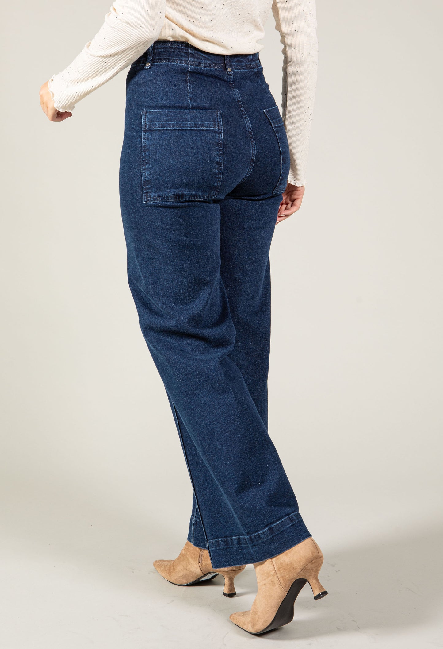 Isla High Waist Front Seam Tailored Jeans