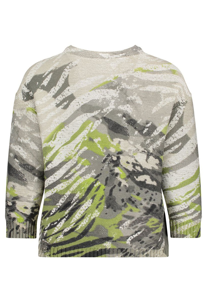 Jungle Print Embellished Jumper
