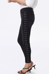 Ami Skinny Jeans With Studded Side Seams
