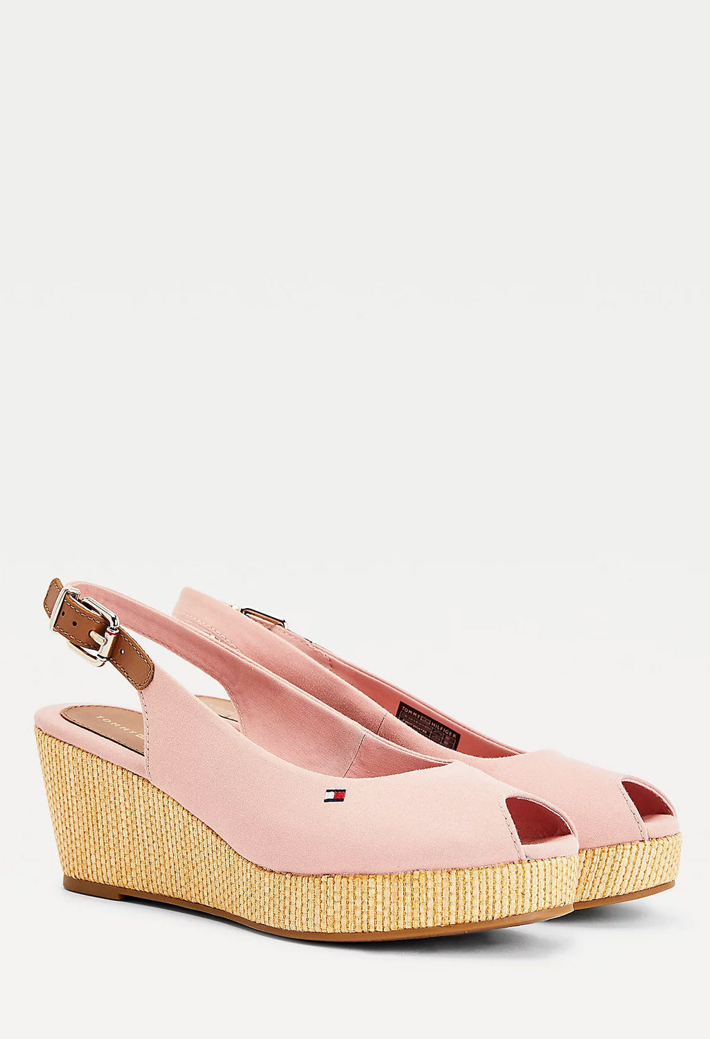 Tommy Hilfiger Soothing Pink Iconic Open Toe Sling Back Wedge Heel | Pamela  Scott
