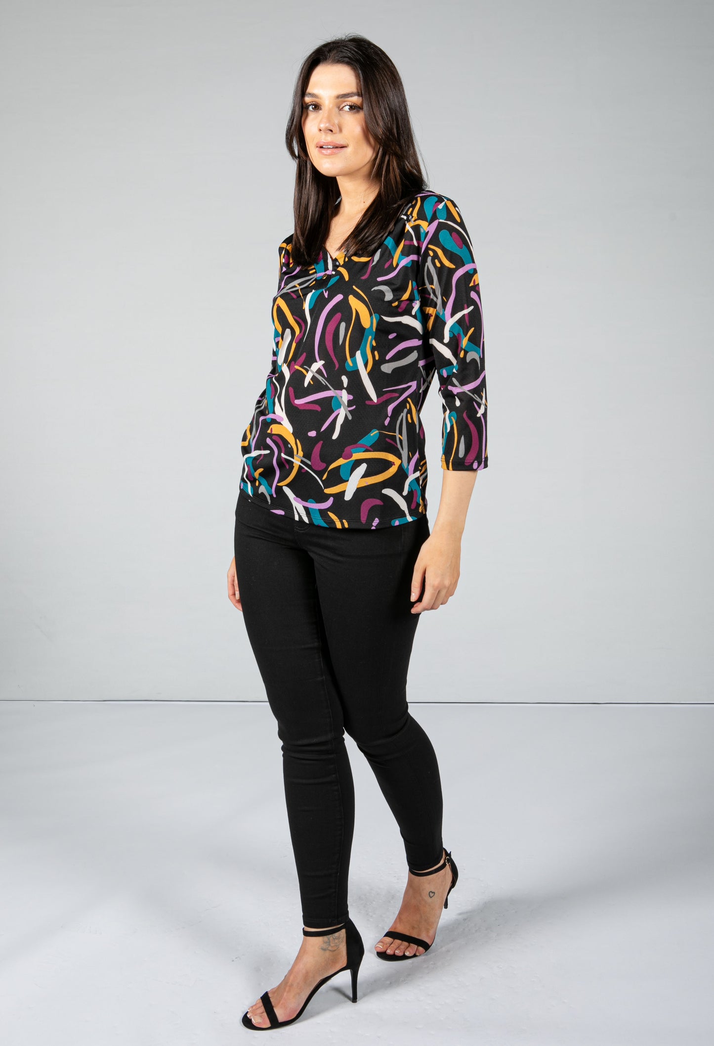 Abstract Print Blouse