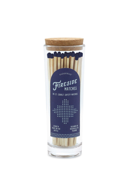 Fireside Safety Matches in Cobalt Blue