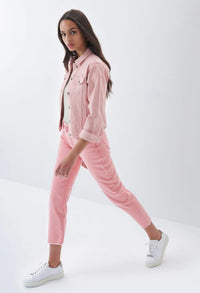 TRUE CROPPED SLIM JEANS, PINK COLOURED
