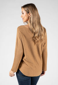 Fine Knit V-Neck Pullover-1