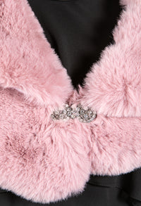 Faux Fur Wrap with Clasp