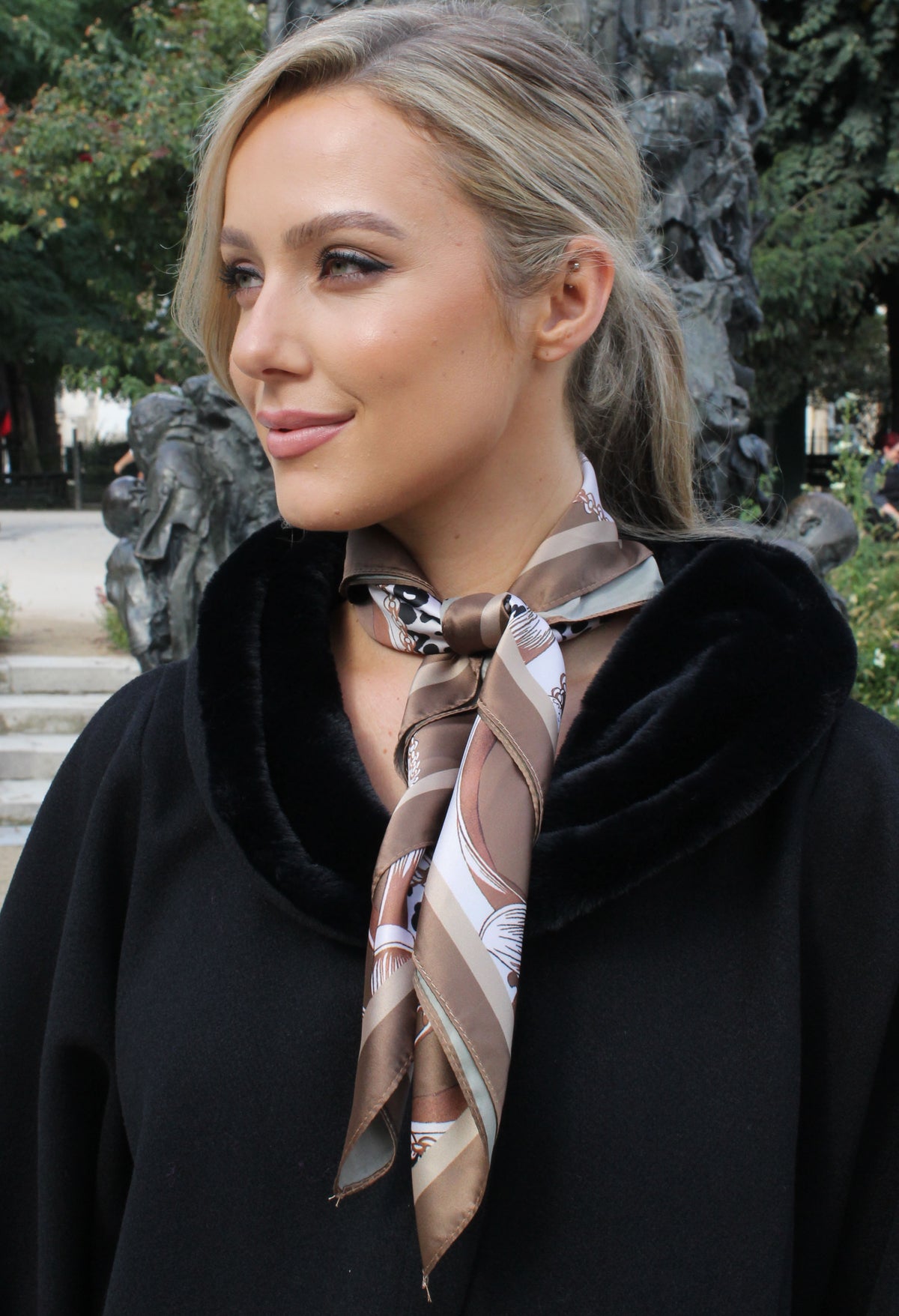 Abstract Design Satin Scarf