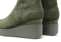 Diamante Wedge Ankle Boot