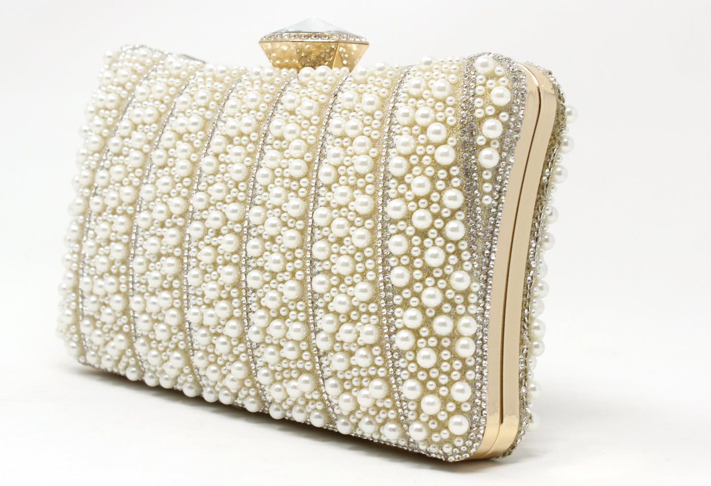 Pearl and Diamante Clutch Bag