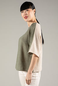Two Tone Knit Pullover