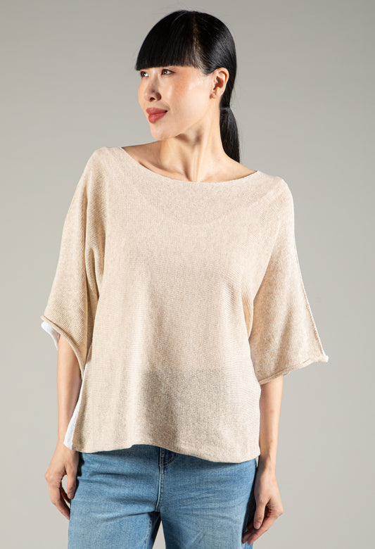 Two Tone Knit Pullover