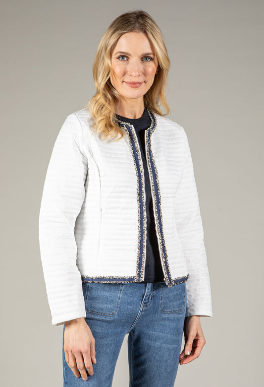 Trim Detail Quilted Jacket