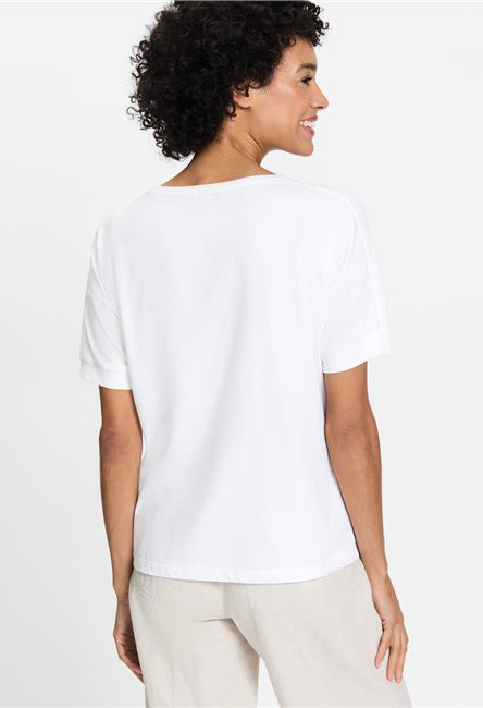 Large Flower Print Front Top