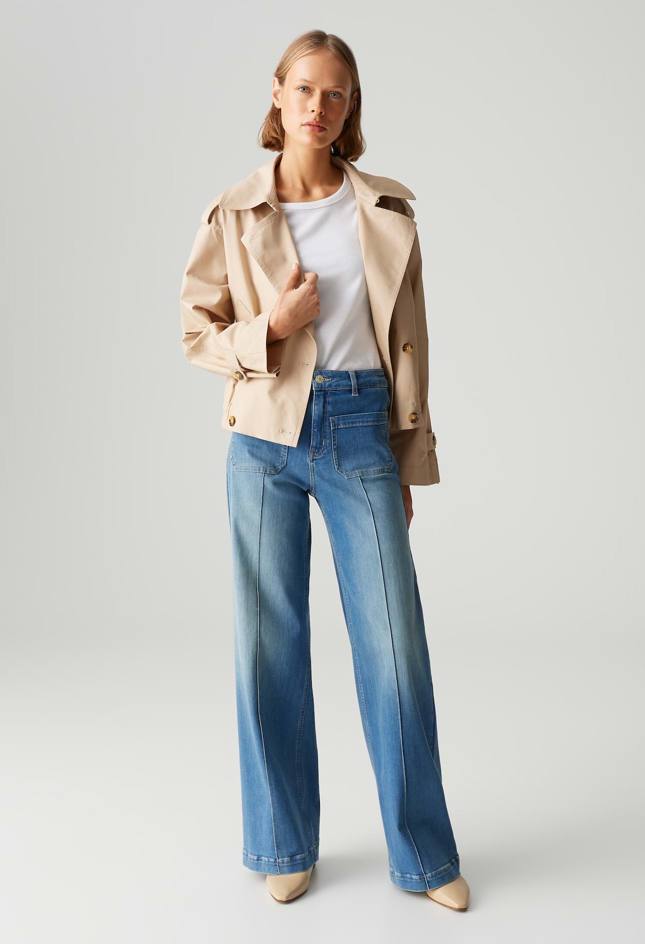 Melly Groove Mid Rise Palazzo Jeans