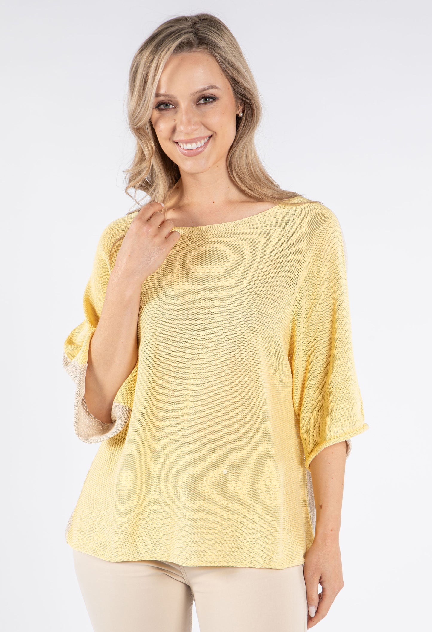 Two Tone Knit Jumper