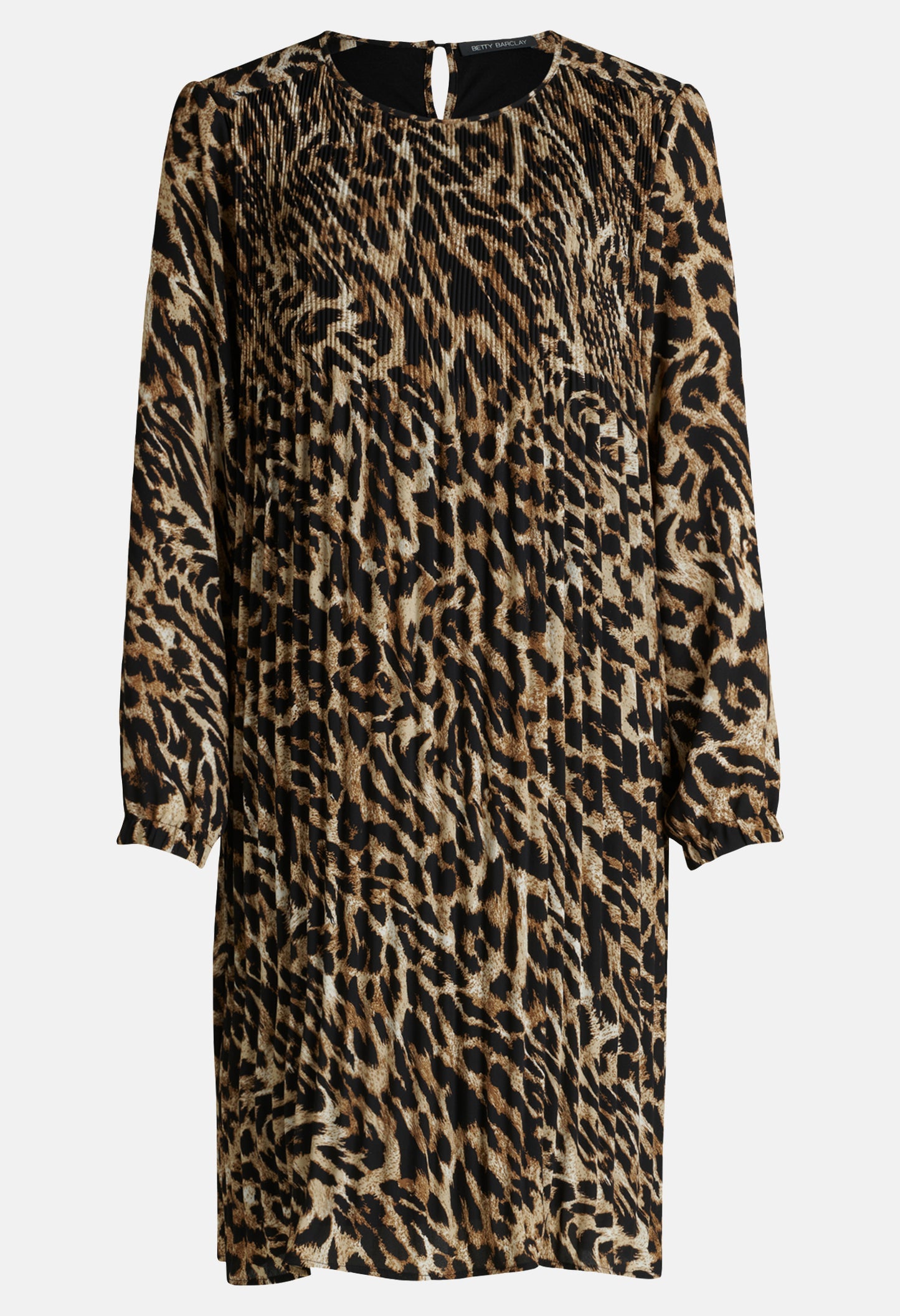 Plisse Pleated Leopard Dress