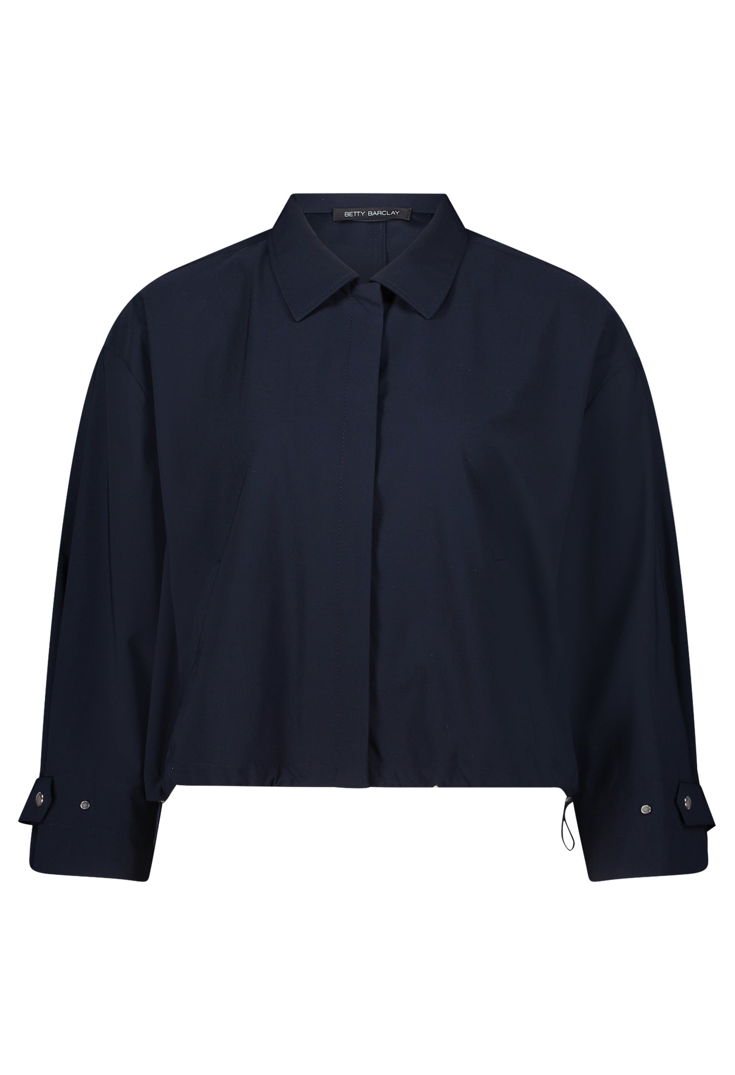 Shell Button Close Cropped Jacket