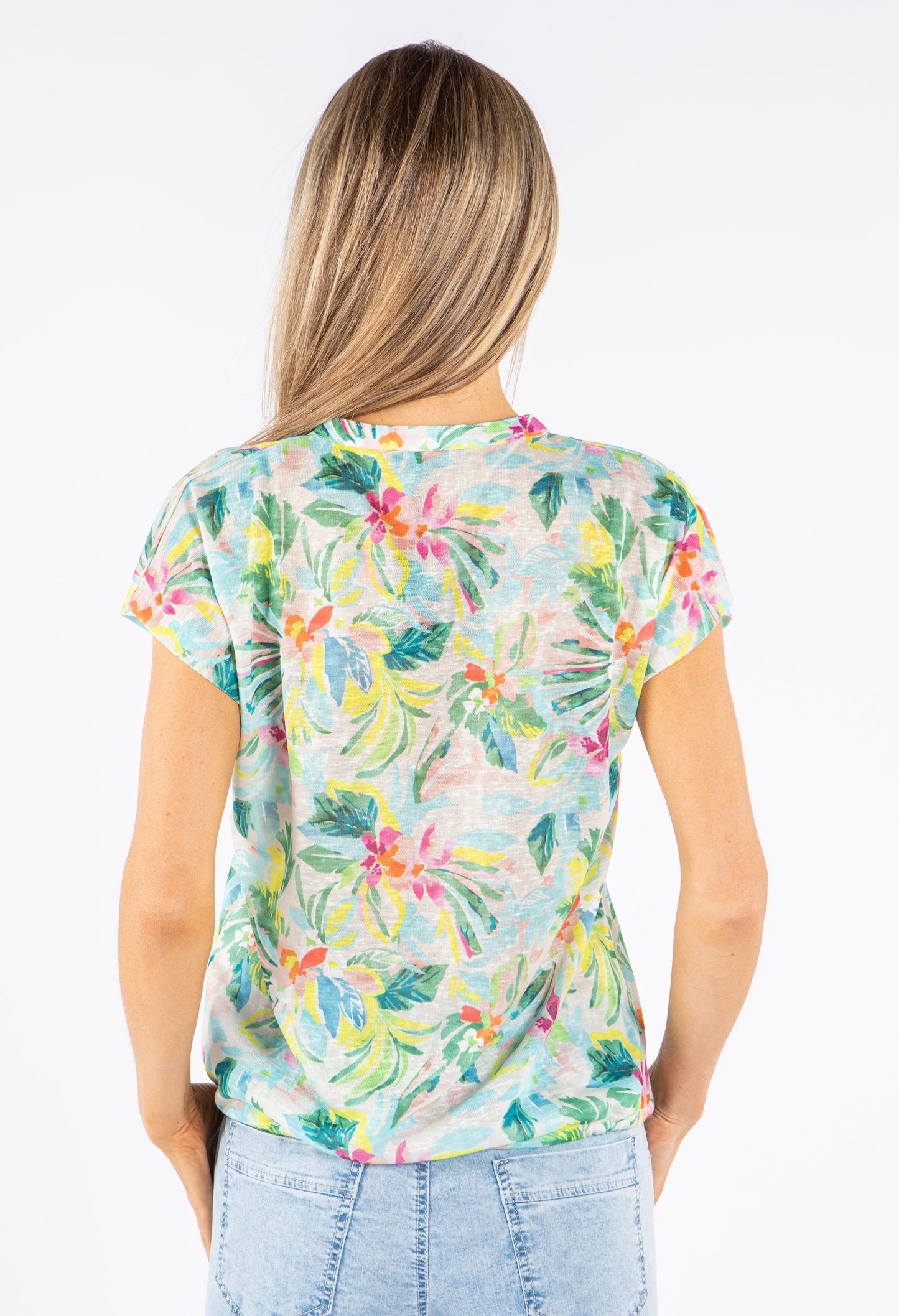 Floral Print Diamante Top