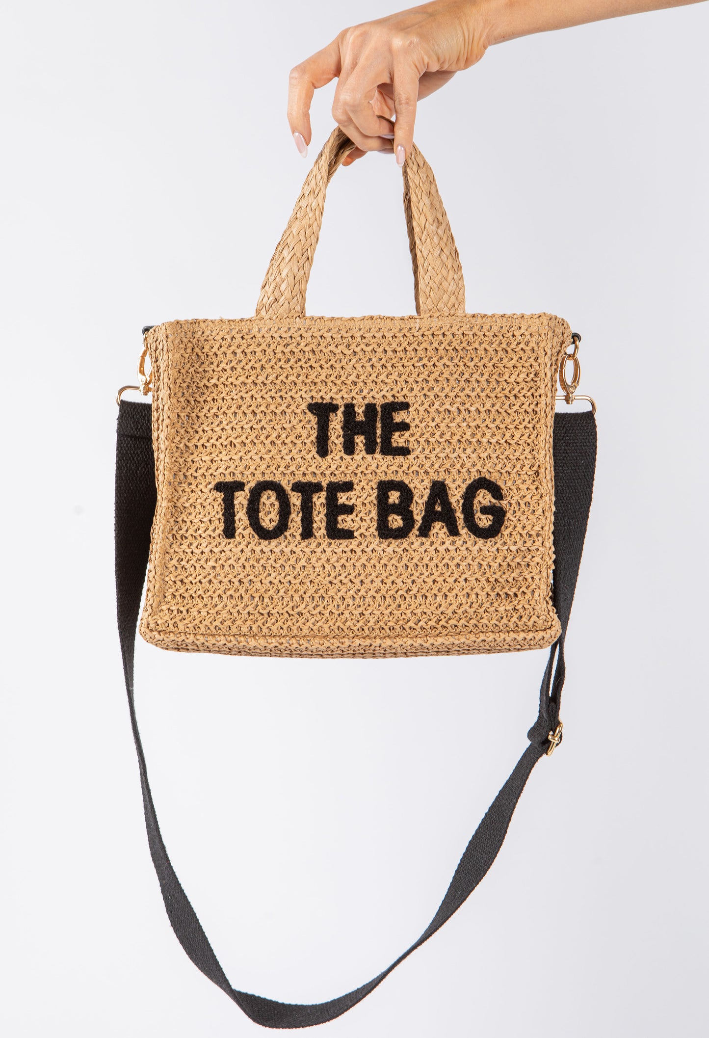 Contrast Crossbody Tote Bag