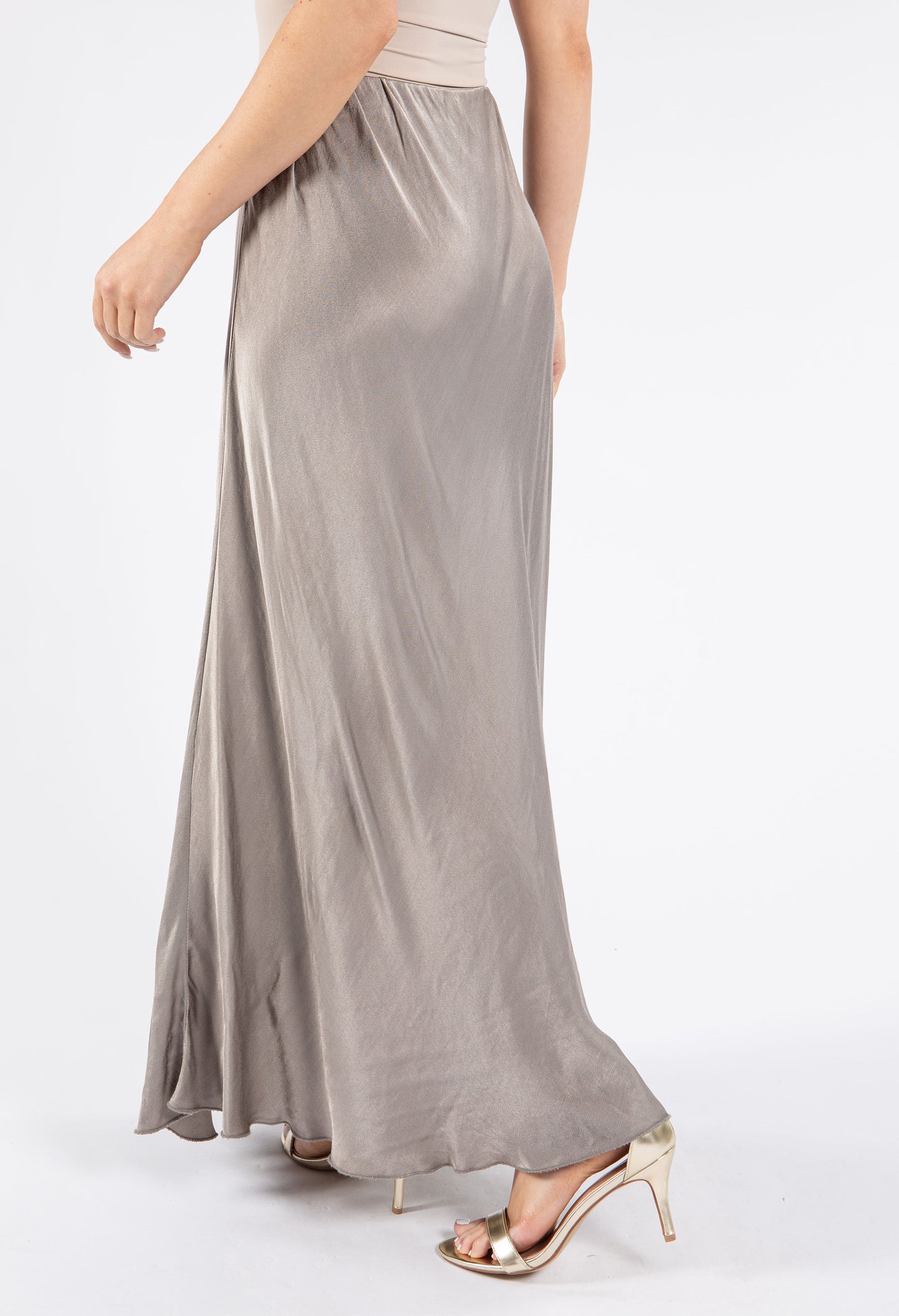 Satin Feel Maxi Skirt