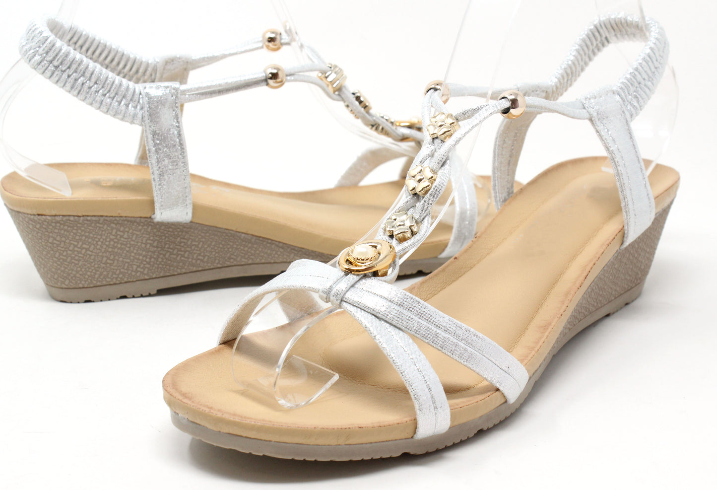 Floral and Pearl Gem Sandals