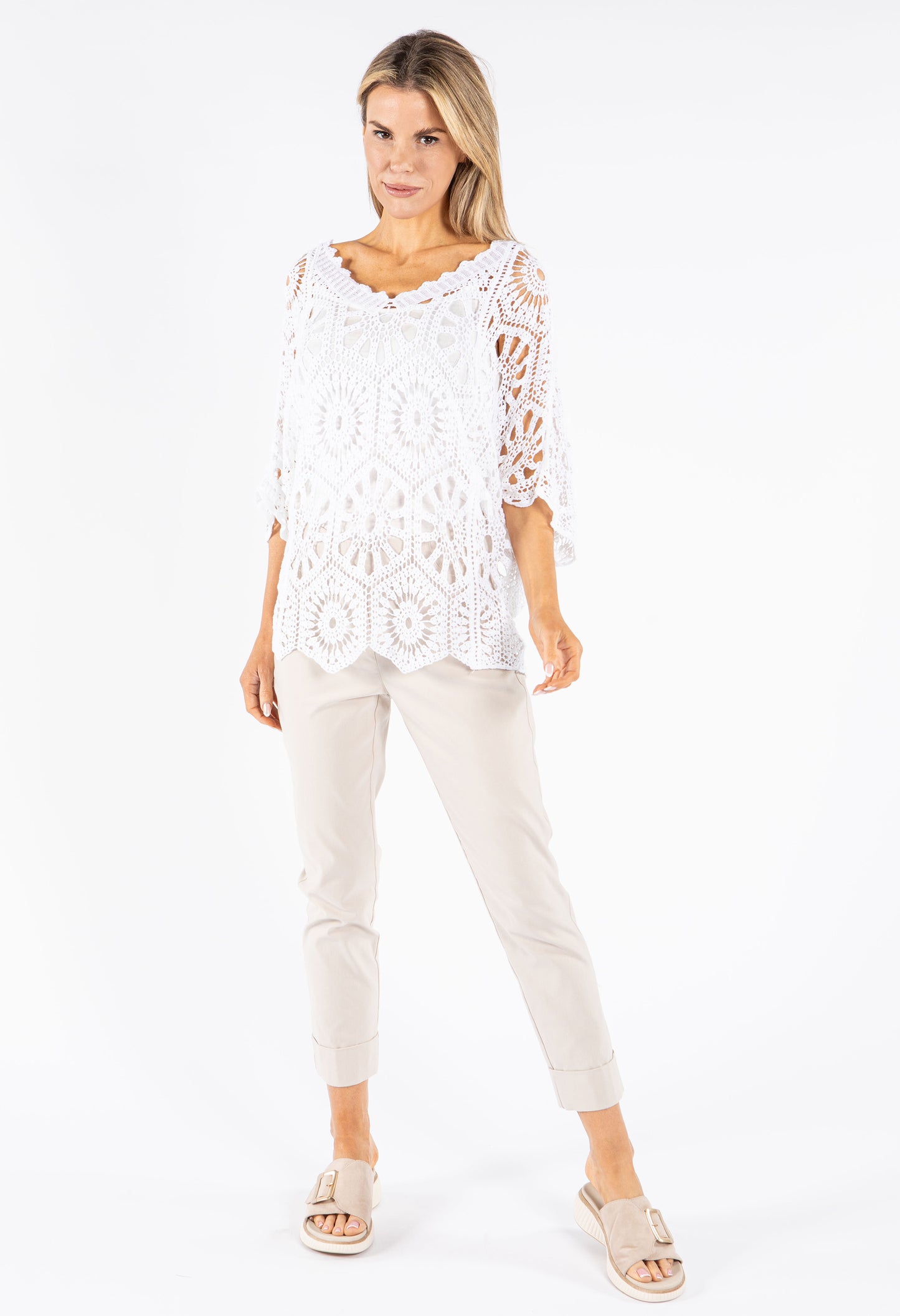 Crochet Two in One V-Neck Top