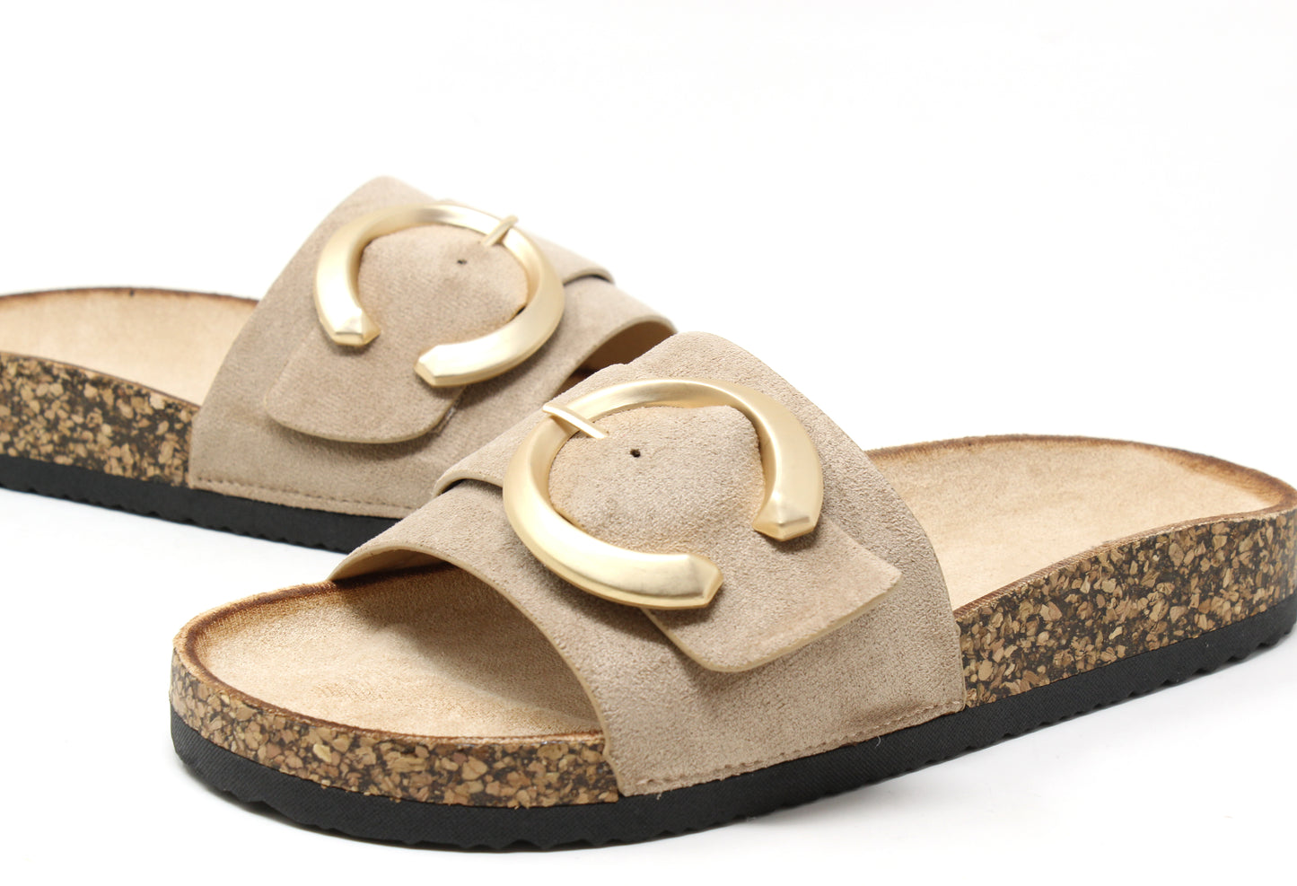 Soft Gold Buckle Slides
