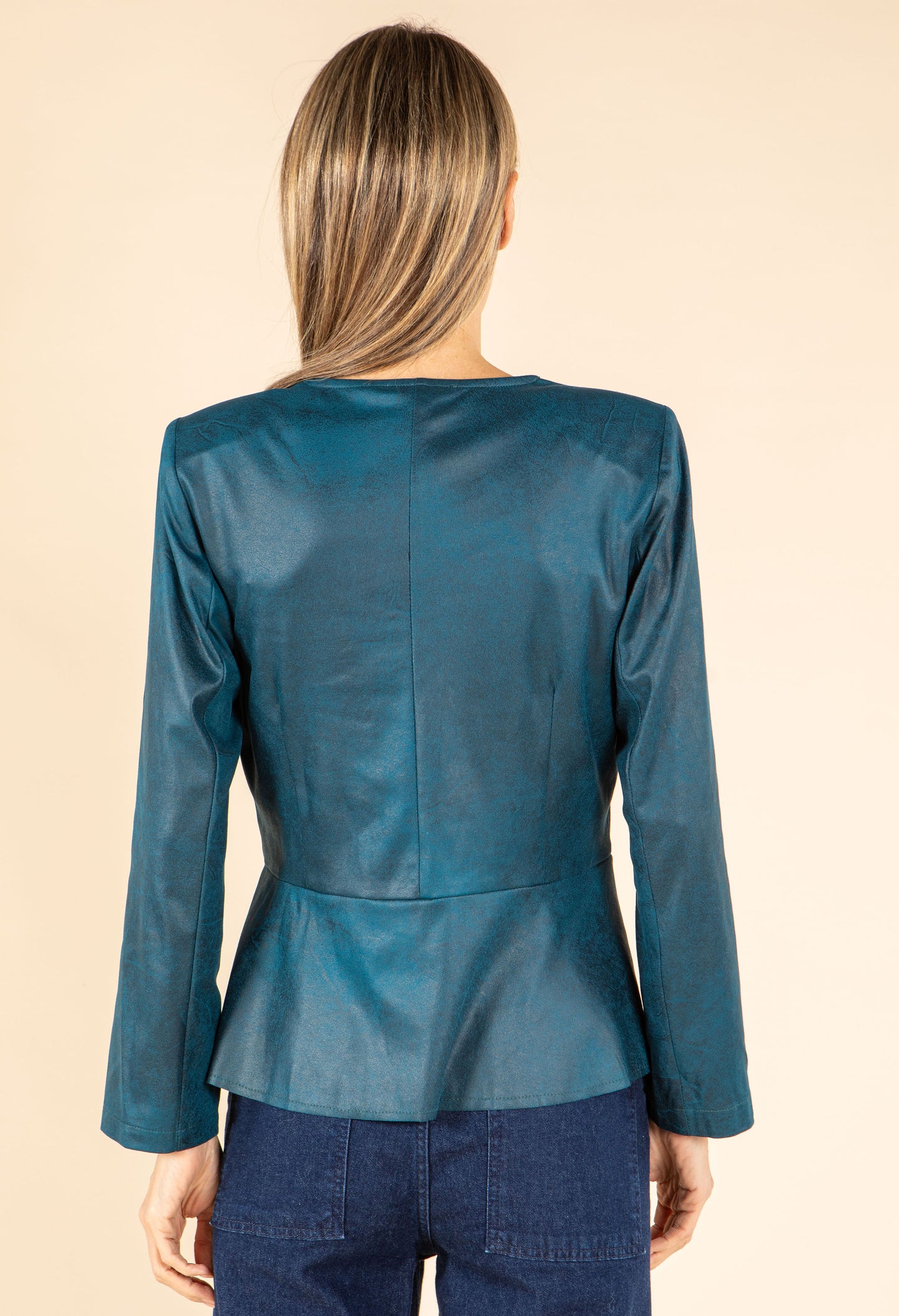 Vintage Leather Peplum Jacket