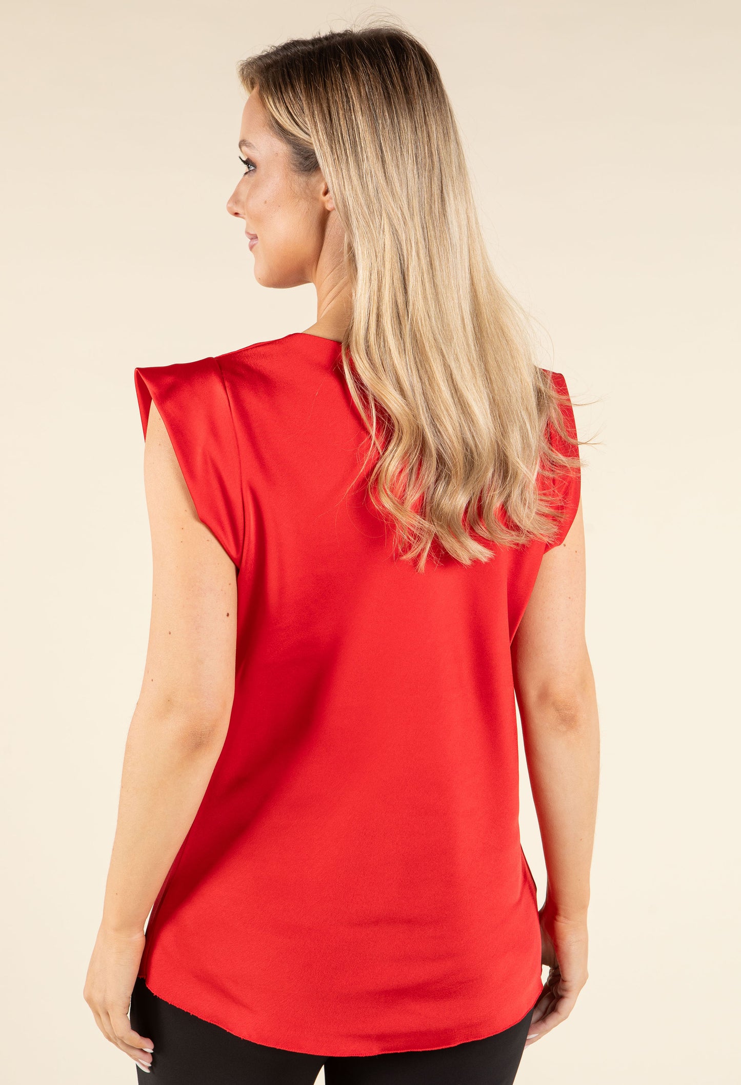 Cowl Neck Satin Blouse