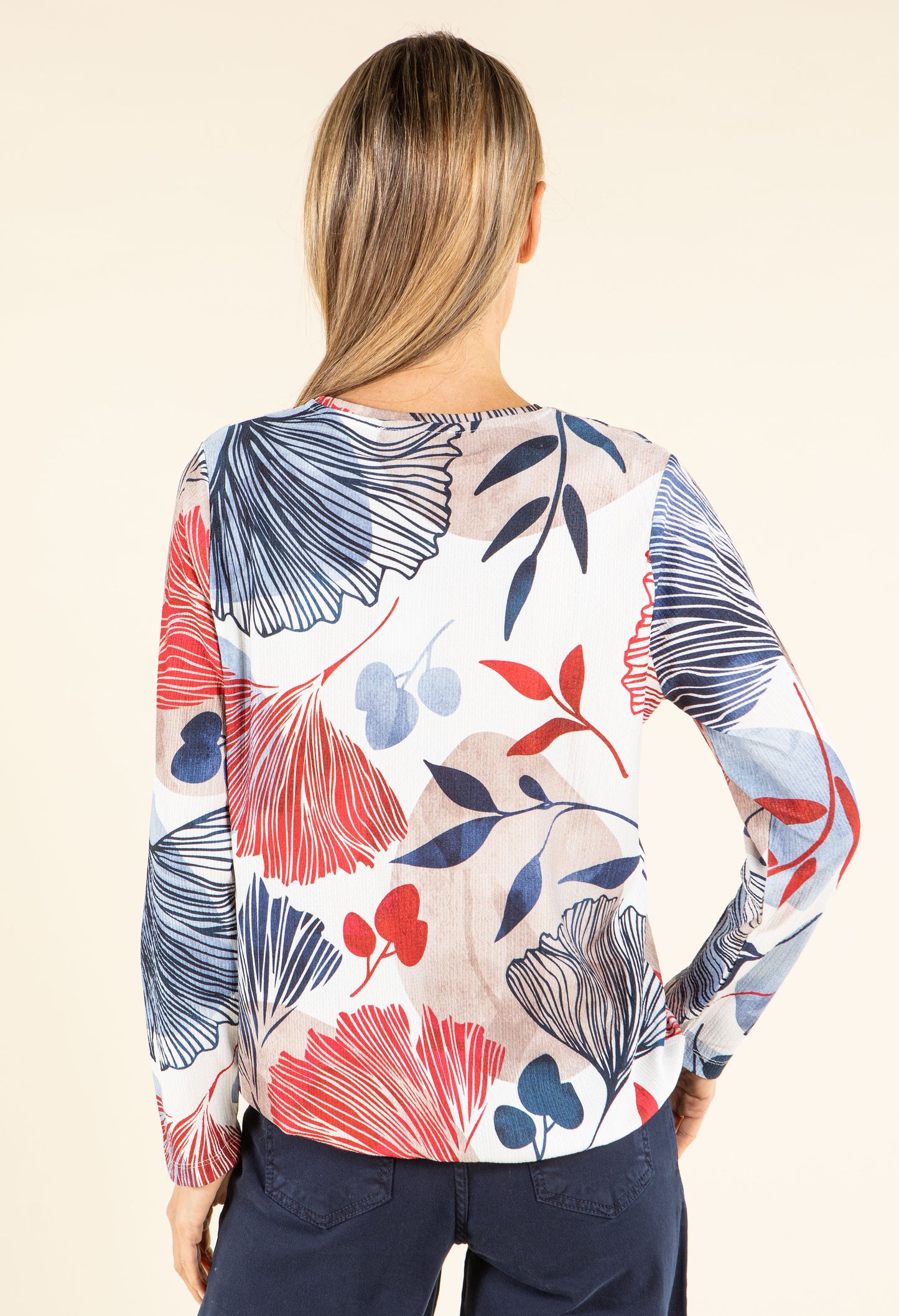 Leaf Print Top