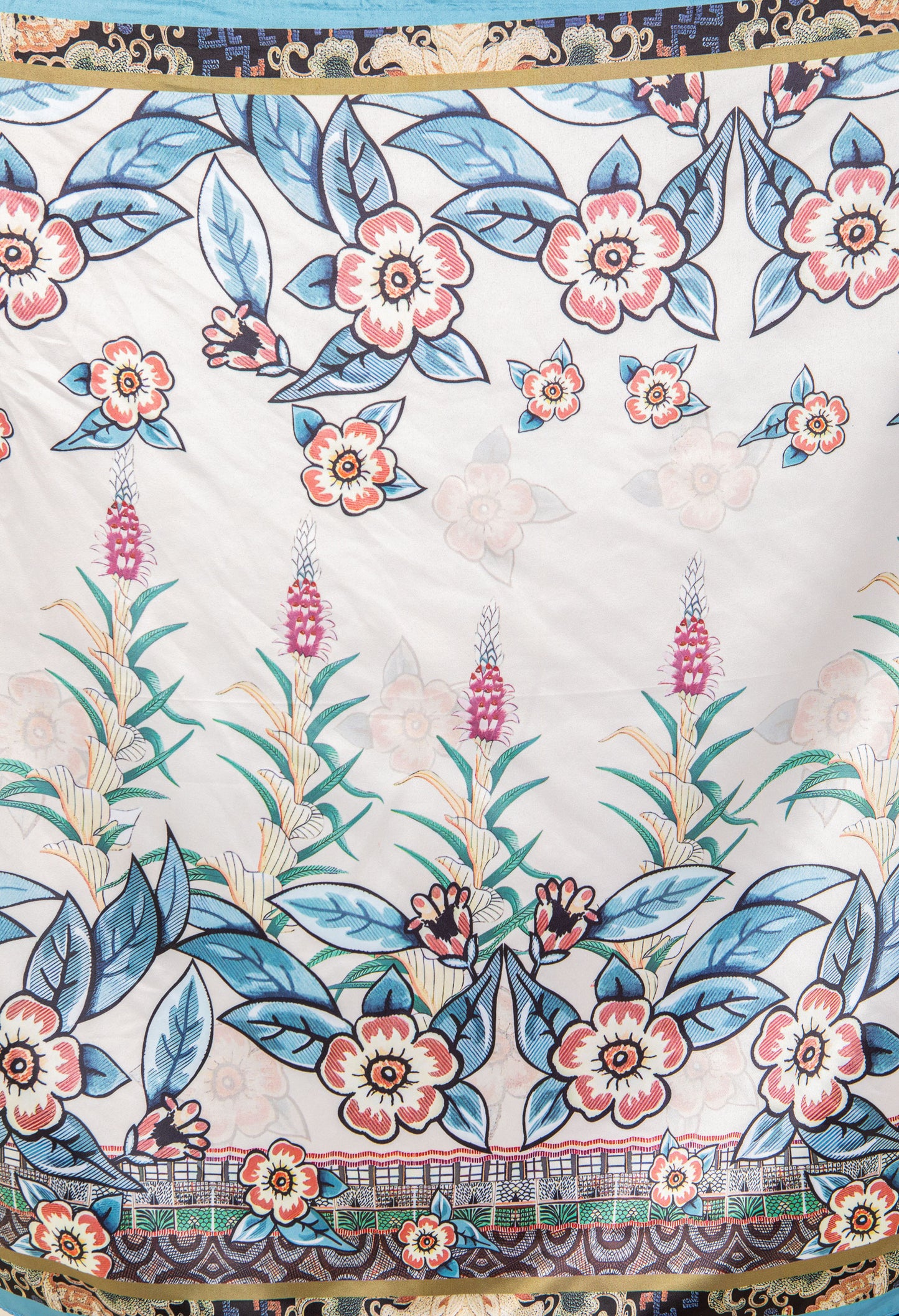 Floral Print Satin Touch Scarf