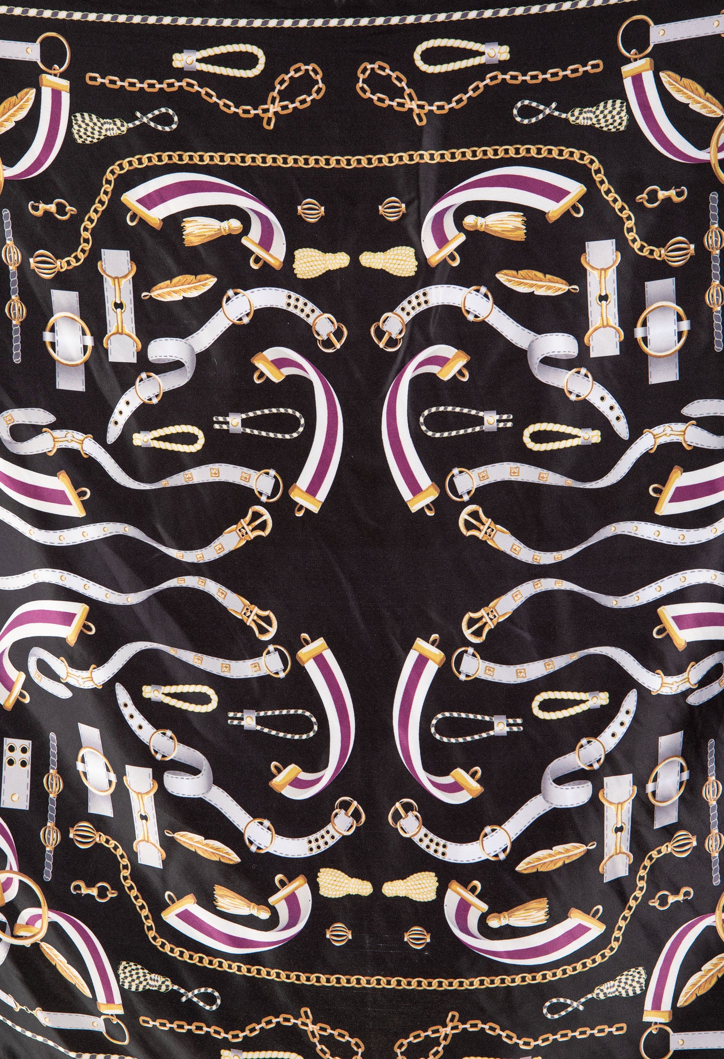 Belt Print Satin Touch Scarf