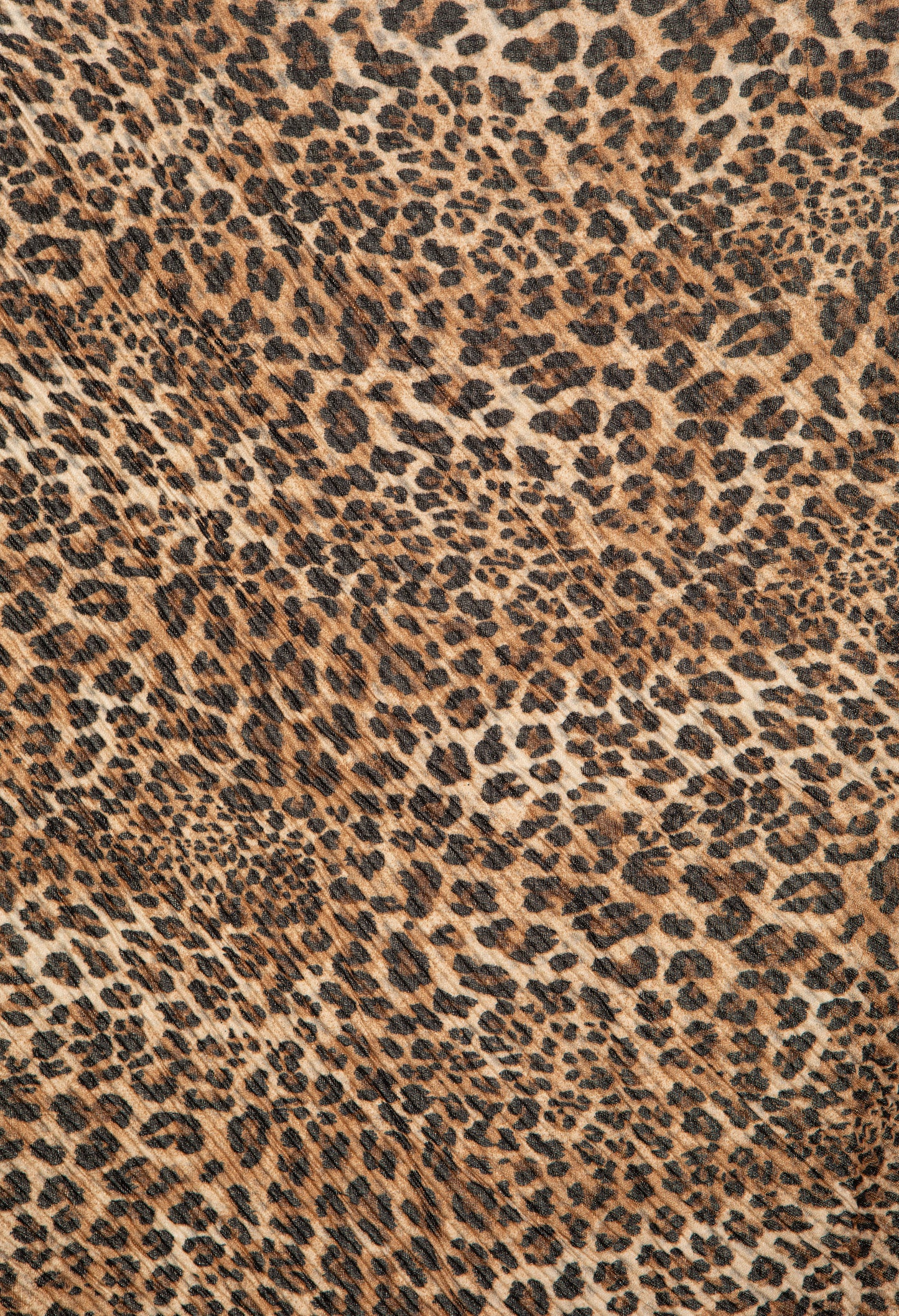 Leopard Print Pleated Scarf