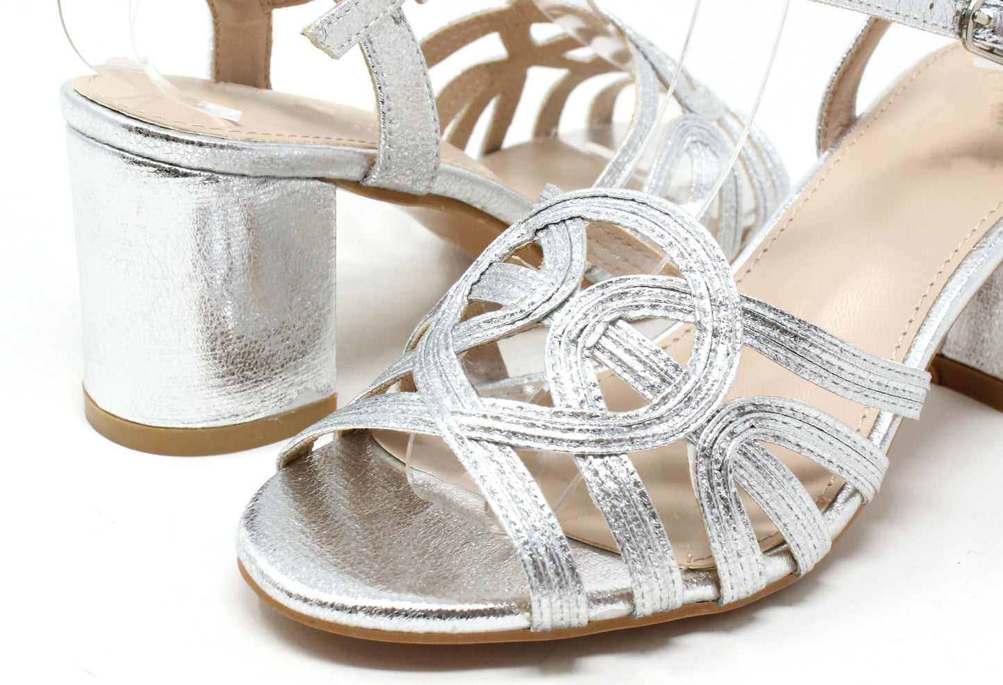 Shimmer Multi Strap Heel