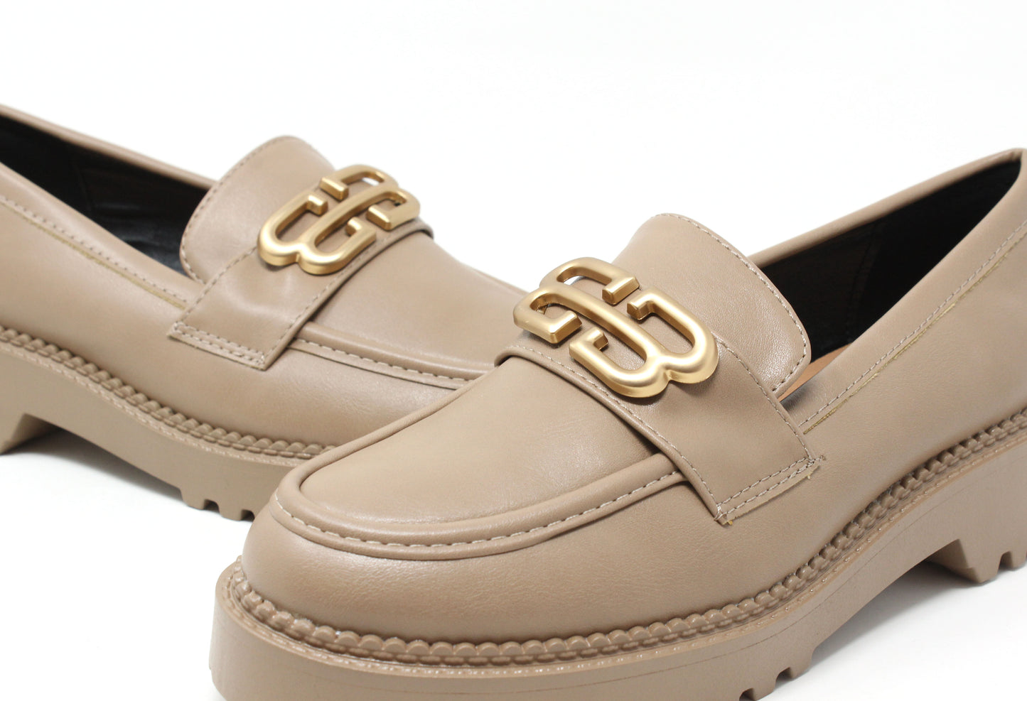 Soft Golden Buckle Loafer