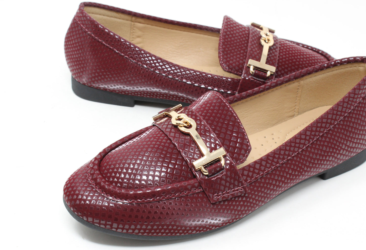 Faux Snake Effect Loafer