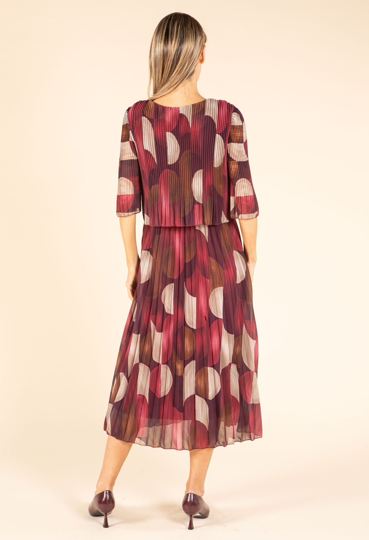 Retro Plisse Pleated Dress