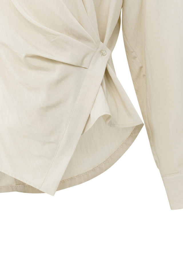 Fitted wrap blouse
