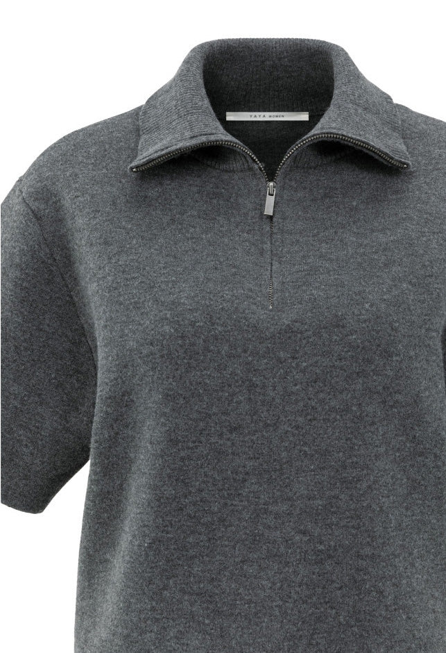 Short sleeve Half-Zip sweater