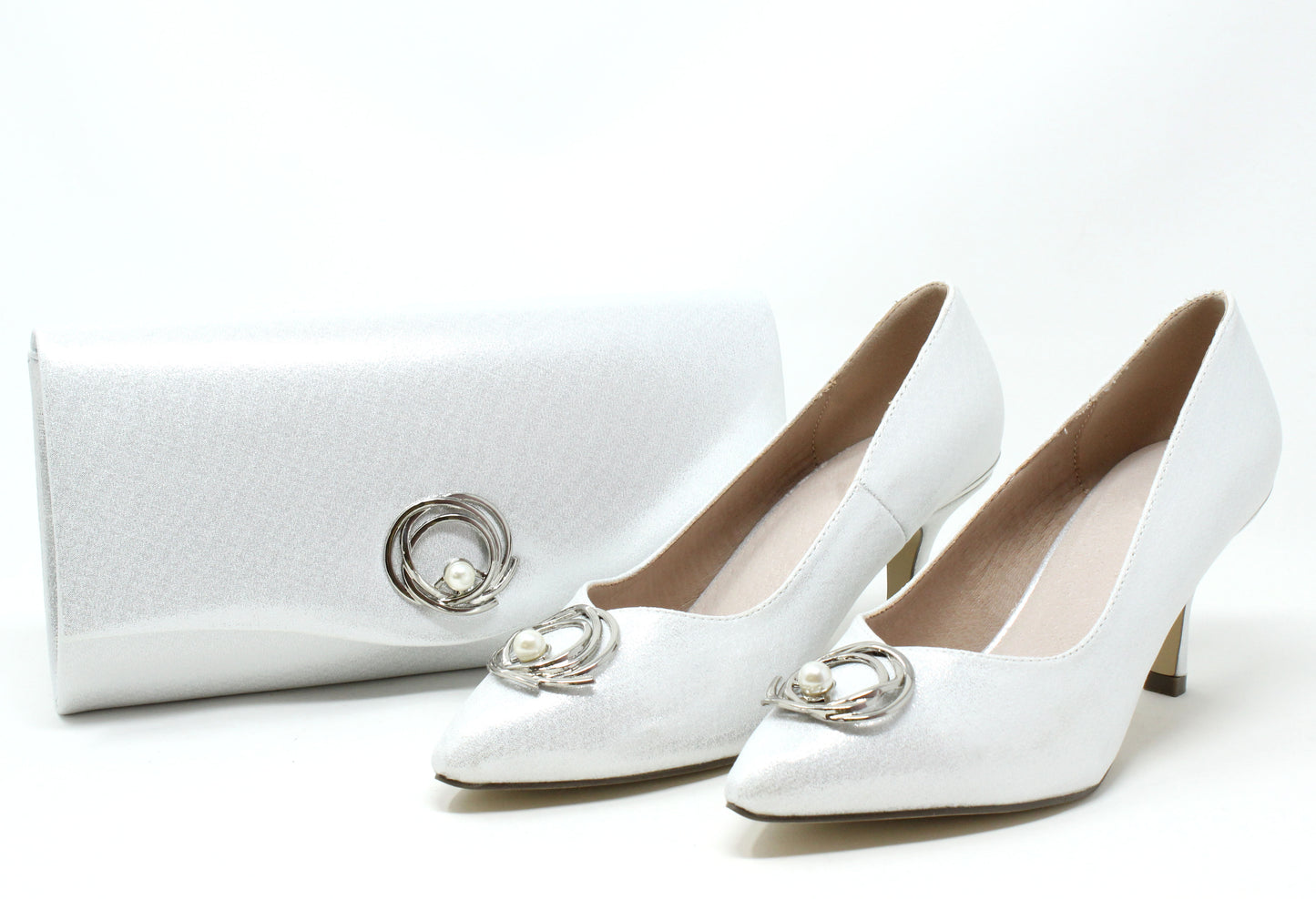 Metallic Pearl Heels