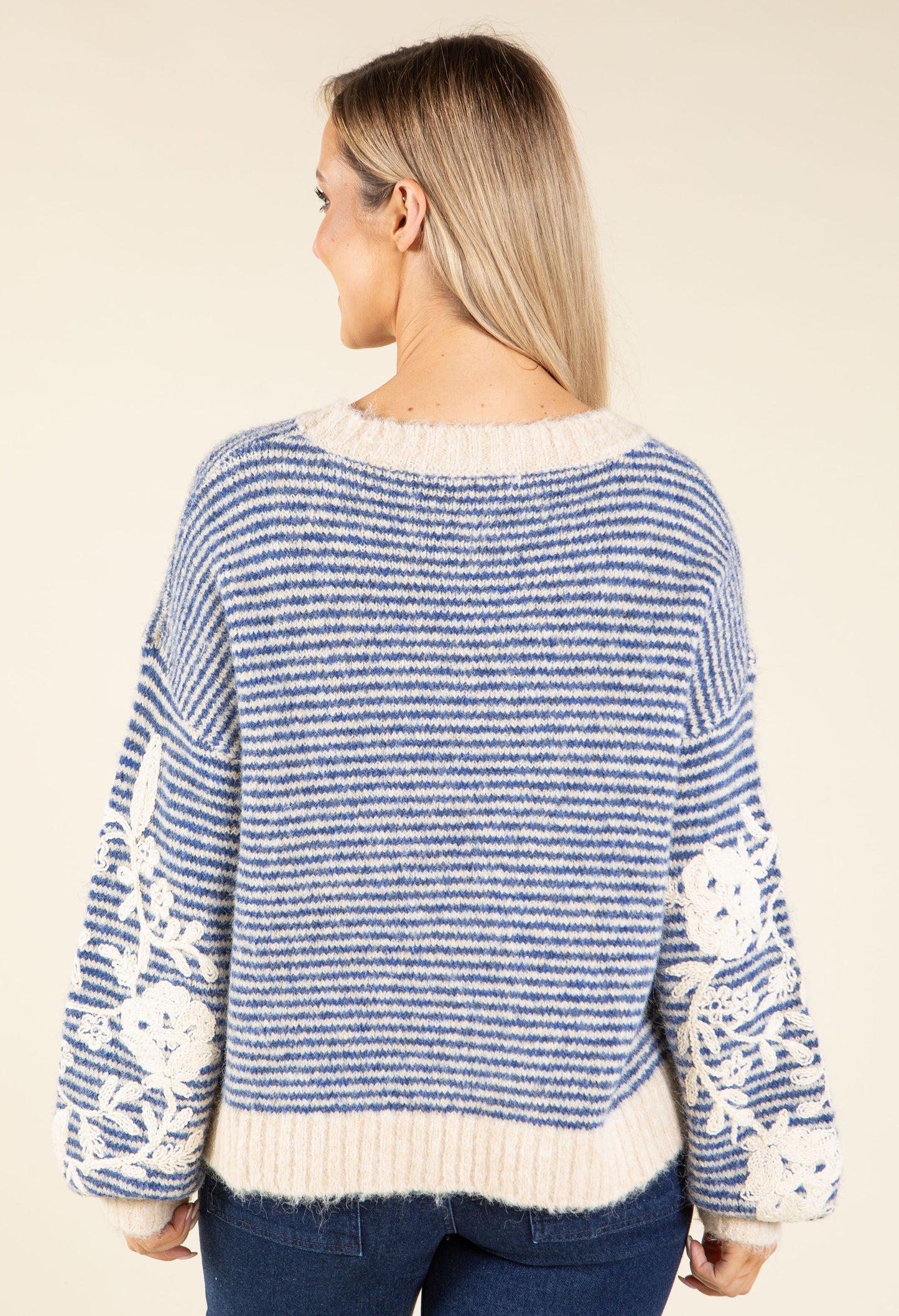 Floral Embroidered Knit Jumper