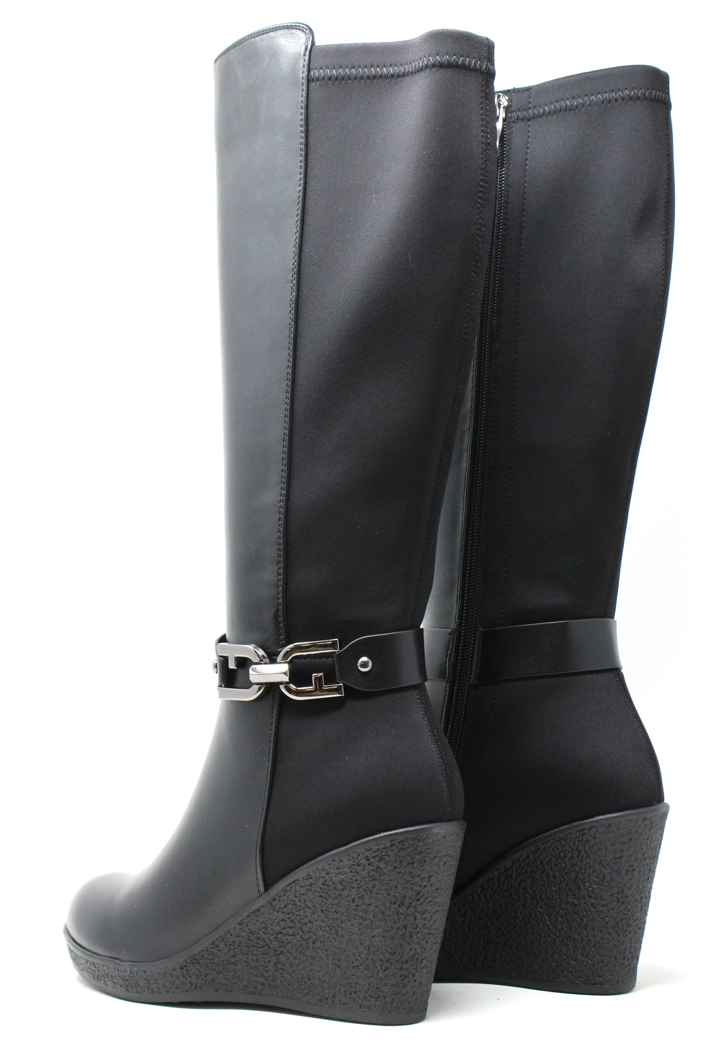 Steel Chained Knee High Boot